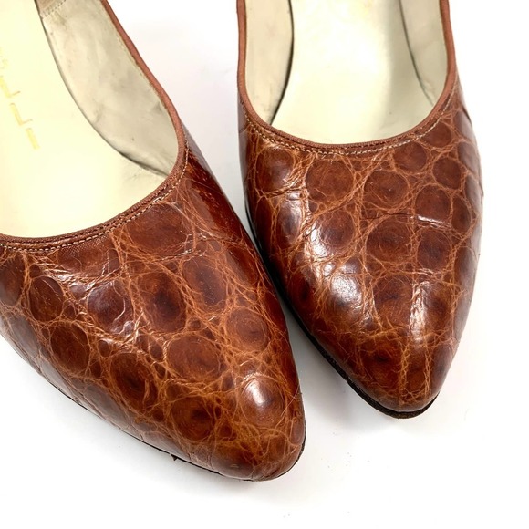 1940's genuine crocodile leather pumps by JOCELLI FARRCRAFT FOOTWEAR - Picture 1 of 13